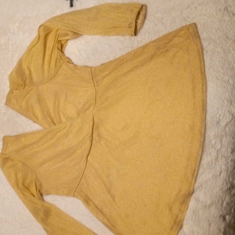 Torrid Gold Glitter Surplice Top 3X